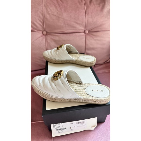 Gucci GG Marmont Matelasse White Espadrilles - Picture 12 of 16